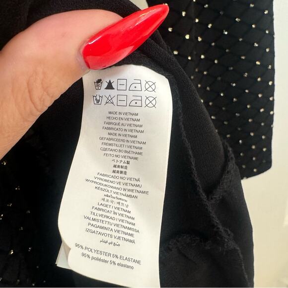 MICHAEL Michael Kors drop waist embellished dress w/shirred skirt black velvet - Picture 10 of 11